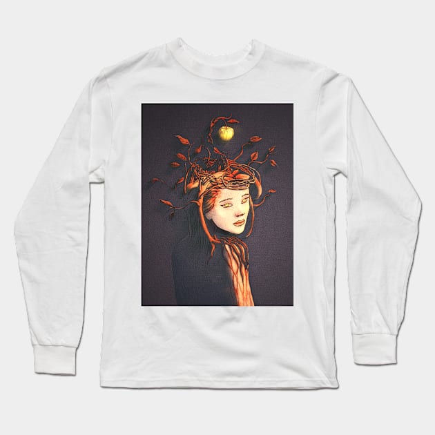 The Forbidden Fruit Long Sleeve T-Shirt by Stan_AArt